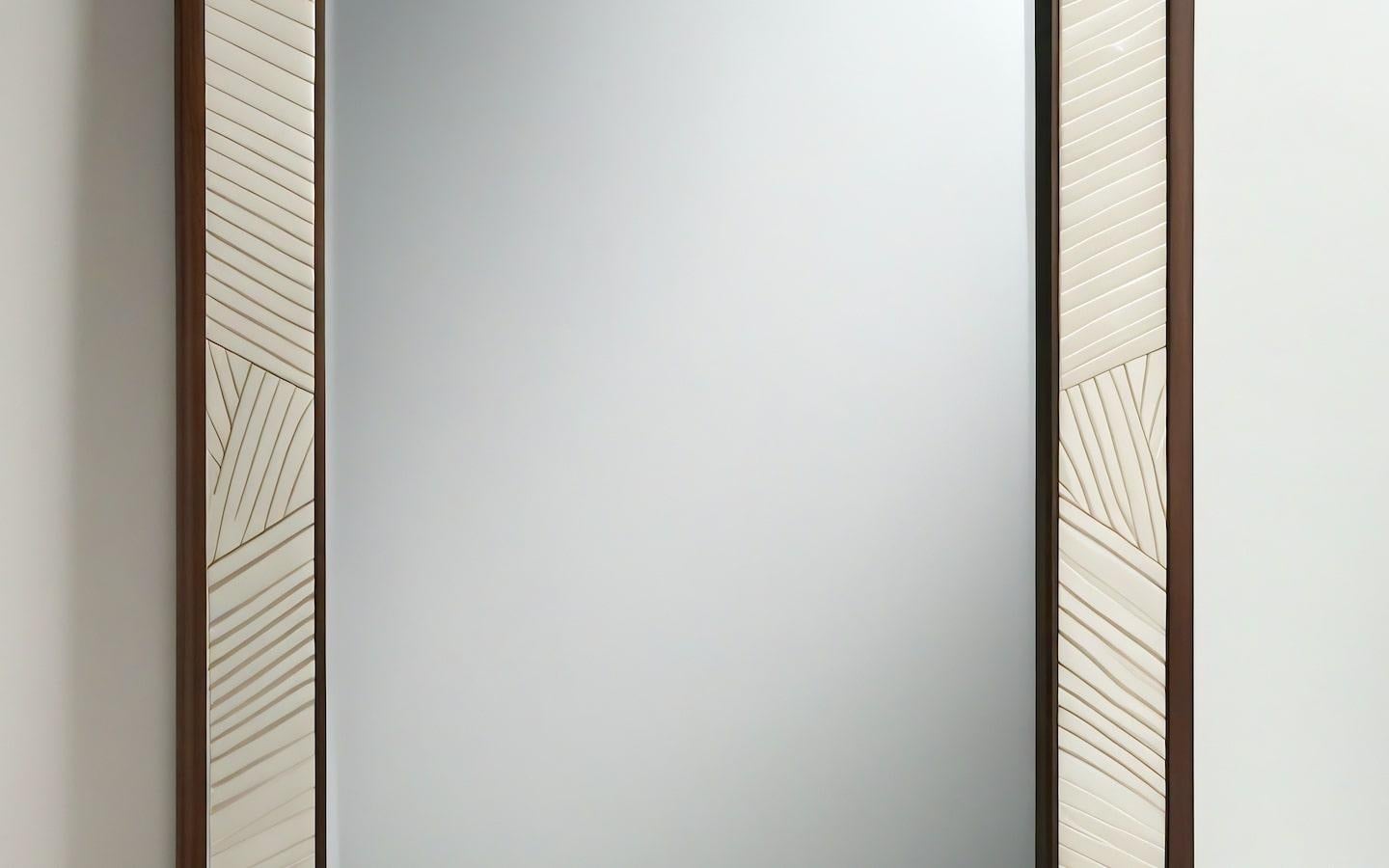 Abstract Mirror Inspired by Art Deco, Handcrafted by Artisanal In New Condition For Sale In New York, NY