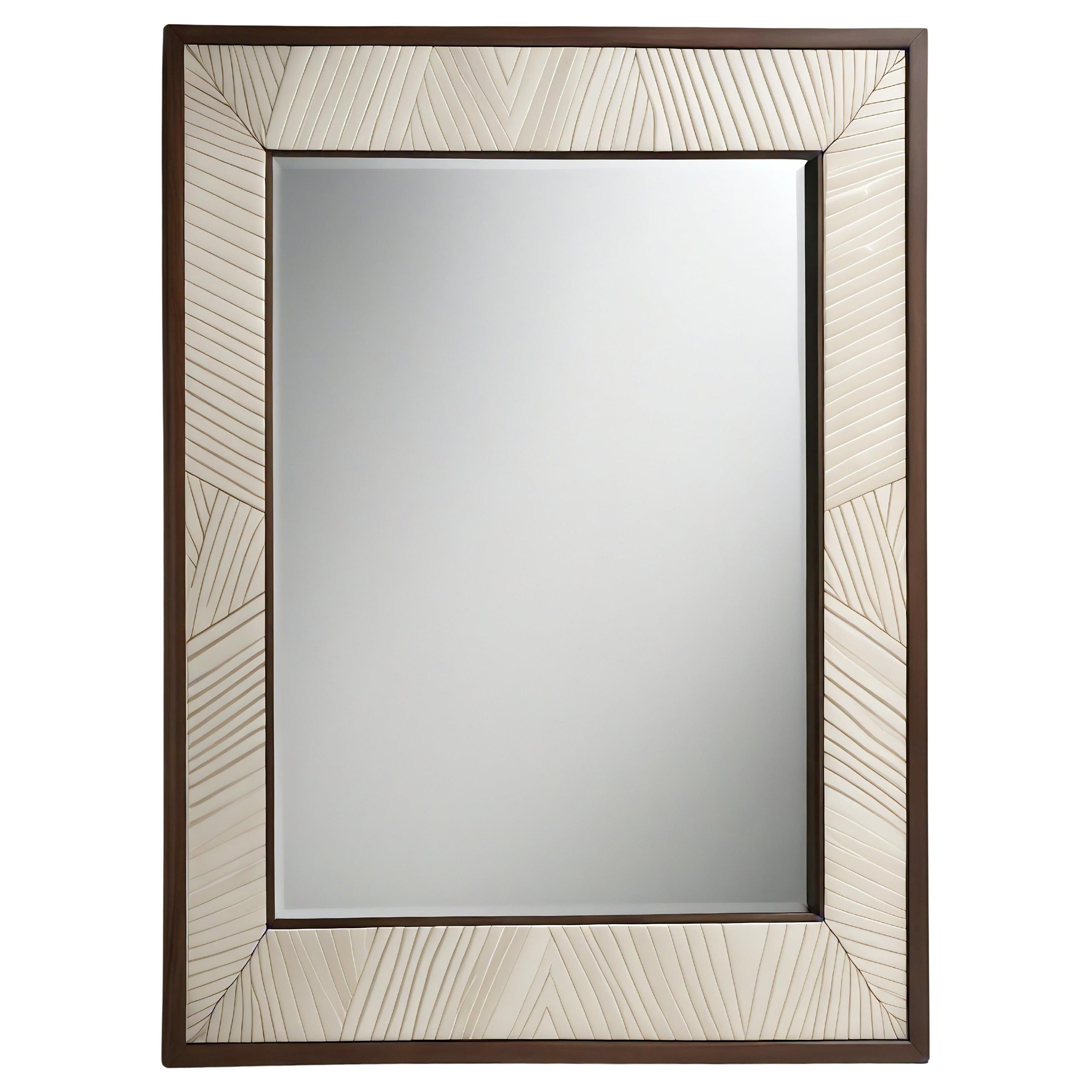 Specchio astratto ispirato all'Art Deco, realizzato a mano da Artisanal