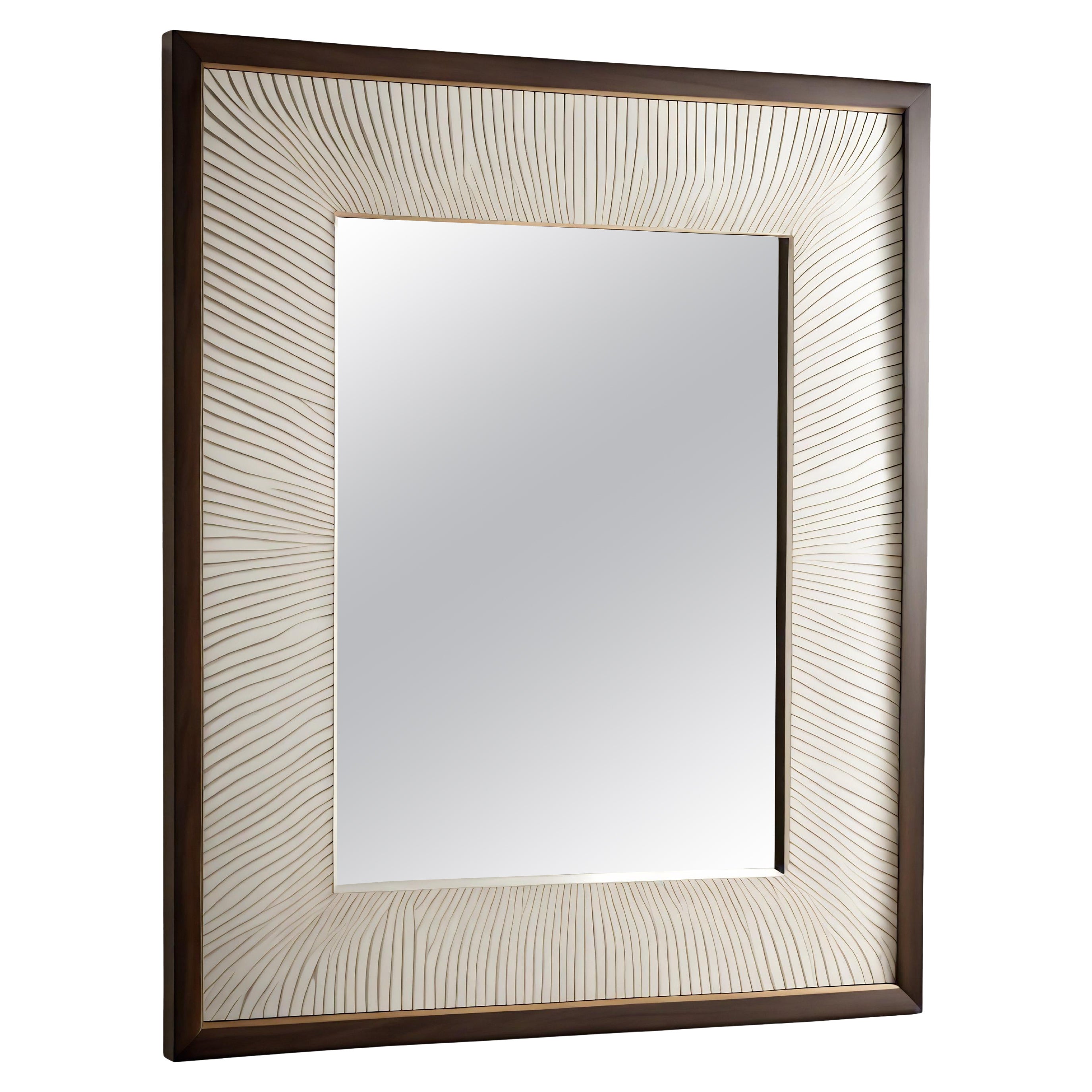 Abstract Mirror Inspired by Art Deco, Handcrafted by Artisanal
