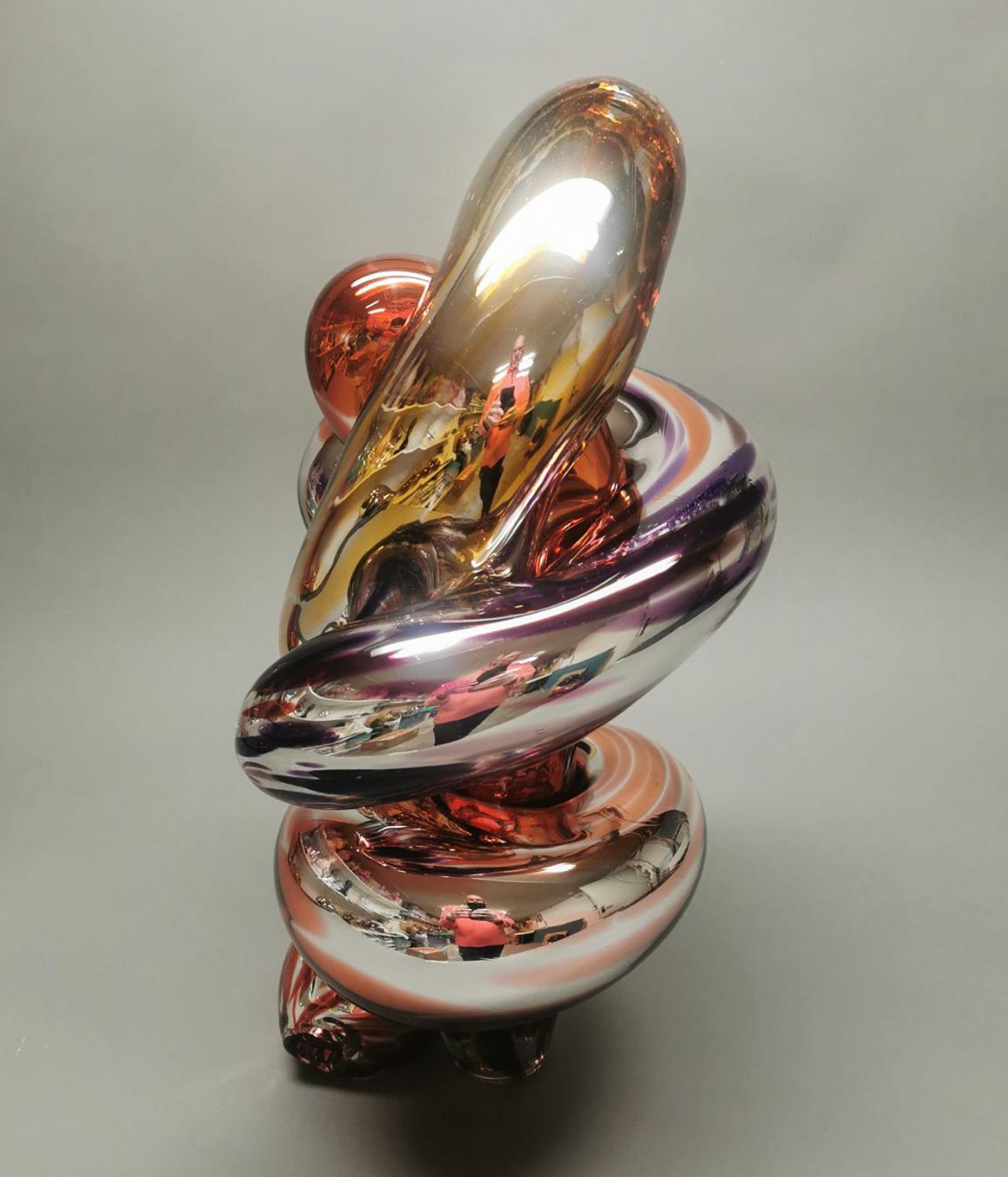 Abstract, Mirrored Glass Sculpture by Markus Emilsson, In Stock In New Condition For Sale In Stockholm, SE
