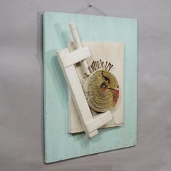 Abstract Mixed-Media Art Piece by Urs Spaeti Switzerland 1985