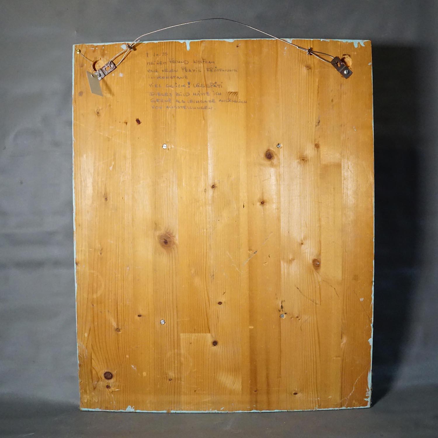 Fine XX secolo Opera d'arte astratta a tecnica mista di Urs Spaeti Svizzera 1985 in vendita