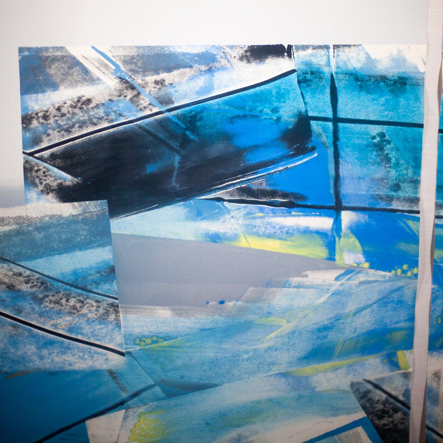 Abstract Mixed Media Large Scale 2D Diptych Paper Art by C. Robert Boreman For Sale 7