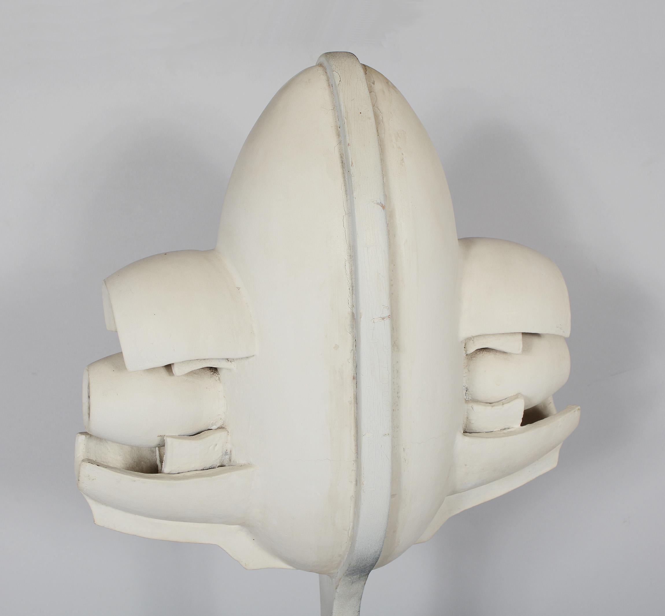 Ceramic Abstract Mixed-Media Sculpture