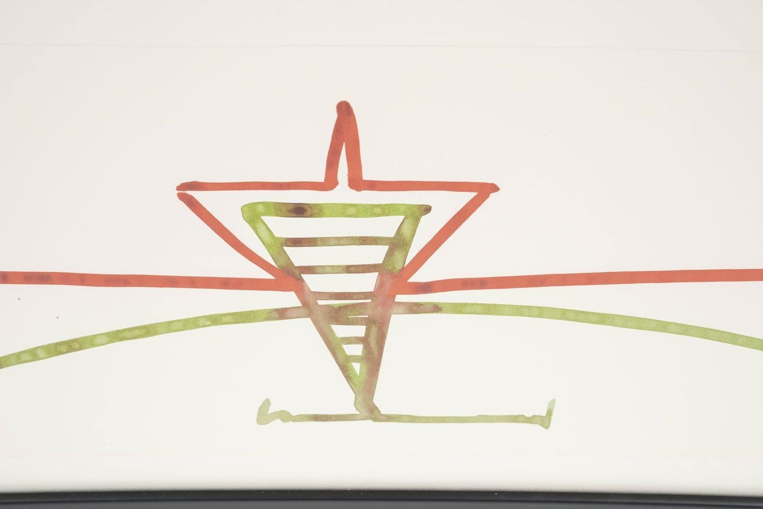 Técnica mixta abstracta sobre papel de Philip Renteria (1973) Moderno en venta