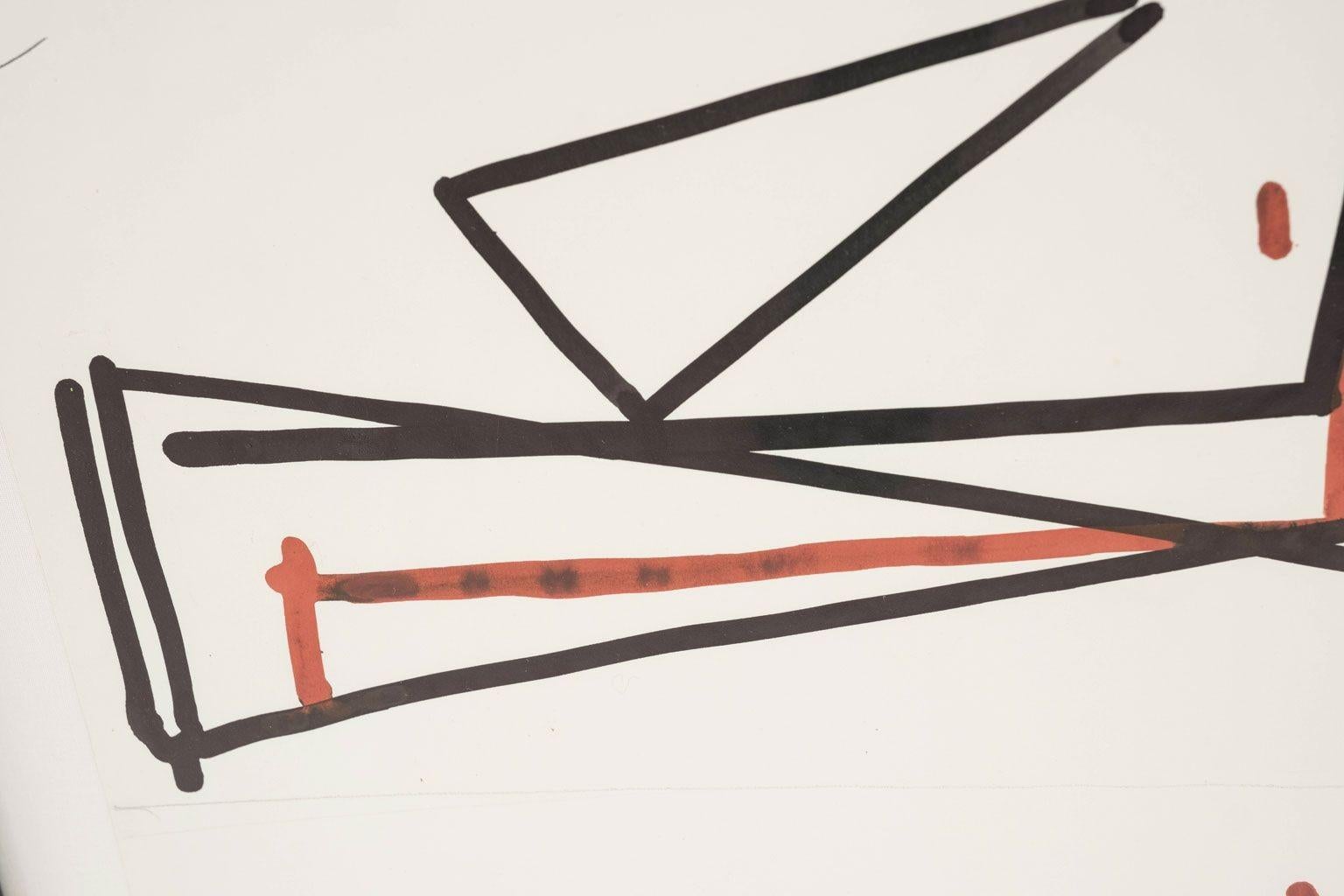 Técnica mixta abstracta sobre papel de Philip Renteria (1973) Estadounidense en venta