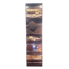 Abstract Mixed Metal Wall Sculpture by Curtis Jere