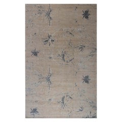 Abstract Modern “Blue Splash” Wool Rug by Doris Leslie Blau