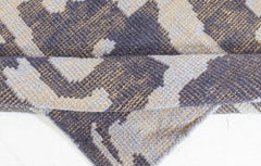 Abstract Modern Carpet In Taupe With Interlocking Accents "Tectonic"