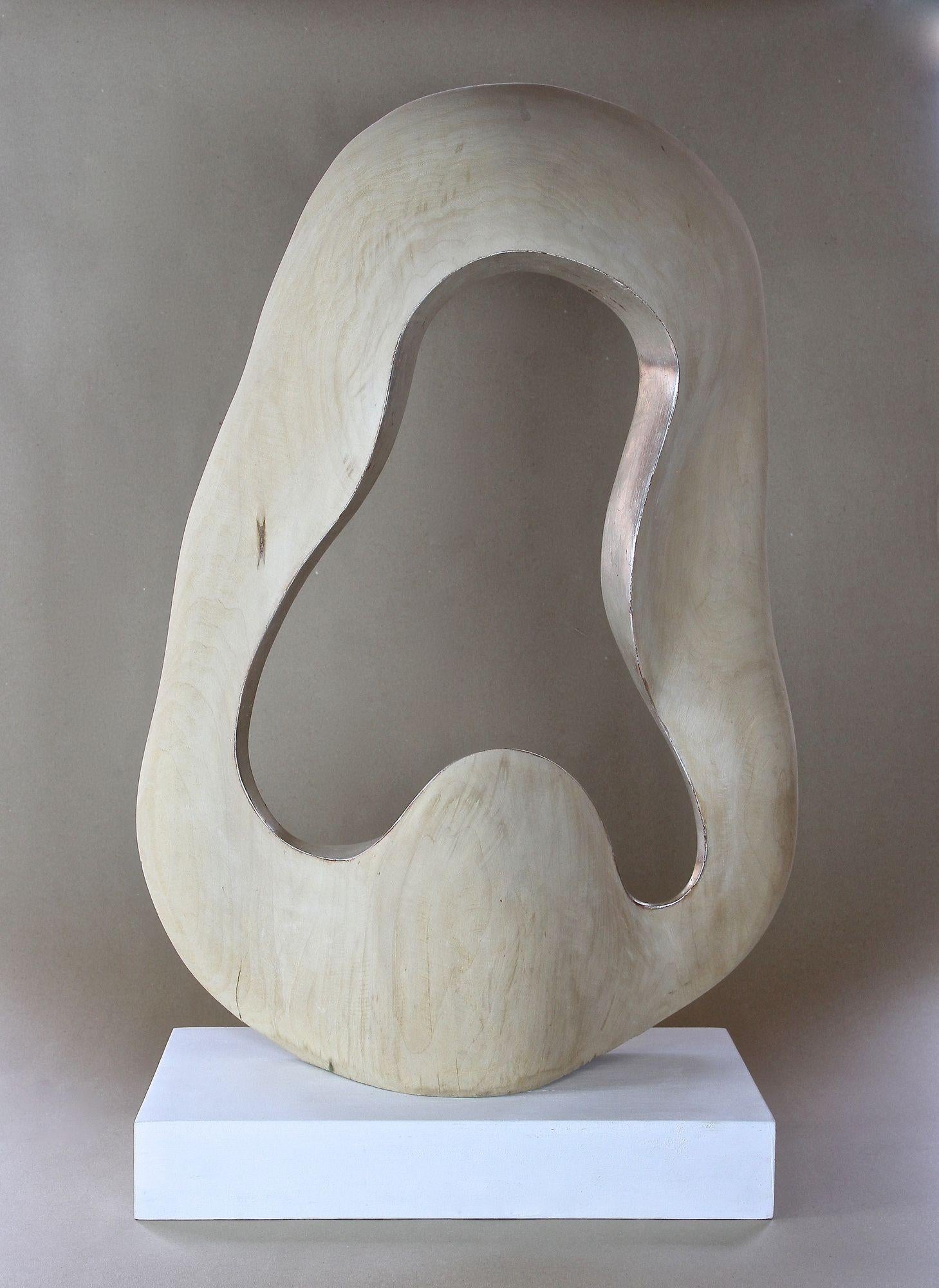 Außergewöhnlich geformte, zeitgenössische Holzskulptur 