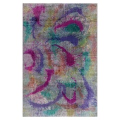 Tapis de laine abstrait moderne "Daliesque" de Doris Leslie Blau