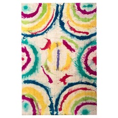 Tappeto in lana astratto moderno "Daliesque" di Doris Leslie Blau