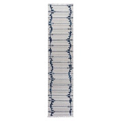 Abstract Modern Geometric Cream Runner "luminous Labyrinth" by Doris Leslie Blau