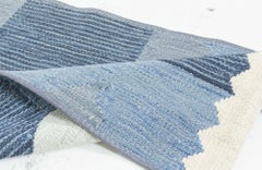 Abstract Modern Geometric Slate Gray Runner "Trilune" by Doris Leslie Blau
