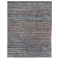 Abstract Modern Indian Gallery Runner in Multi-Colored Wool