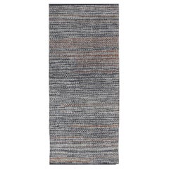 Abstract Modern Indian Gallery Runner in Multi-Colored Wool