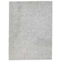 Handwoven Shaggy Labyrinth Wool Rug Grey Small For Sale at 1stDibs ...