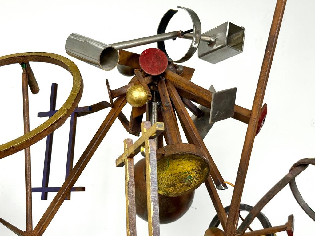 Abstract Modern Kinetic Stabile Steel Floor Sculpture by Terry Lee Dill 2001 For Sale 5