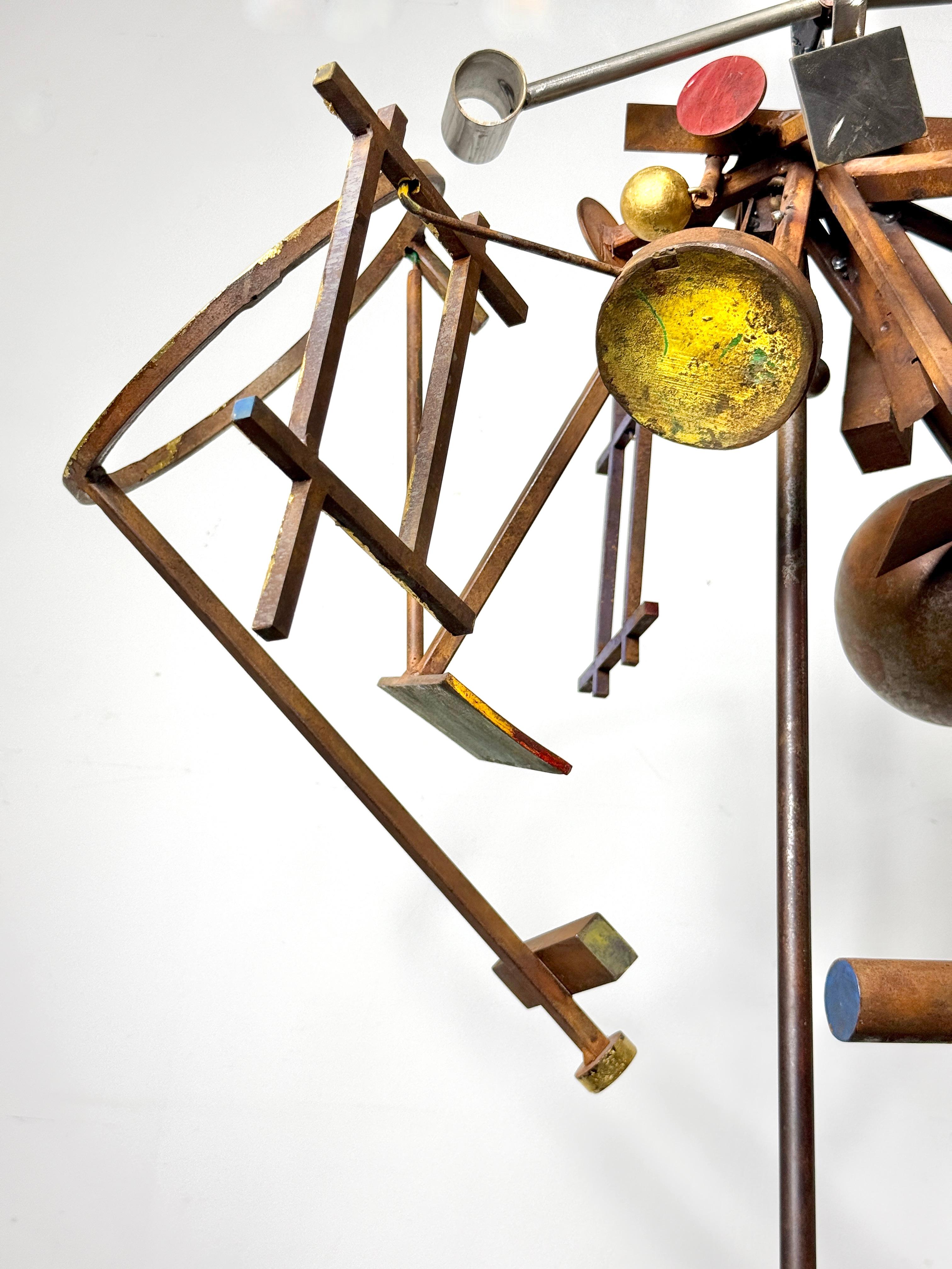 Abstract Modern Kinetic Stabile Steel Floor Sculpture by Terry Lee Dill 2001 For Sale 3