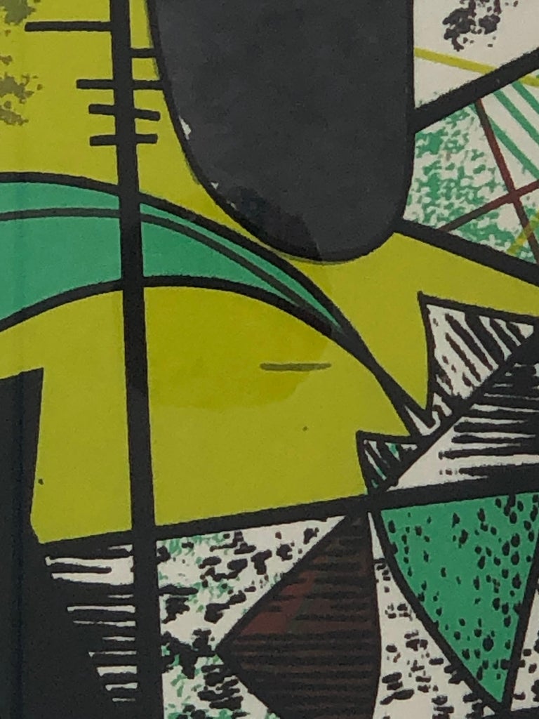Curated visual reference: Modern Graphic Print Reference: Abstract Modern Leo Russell Graphic Print In Shades Of Green