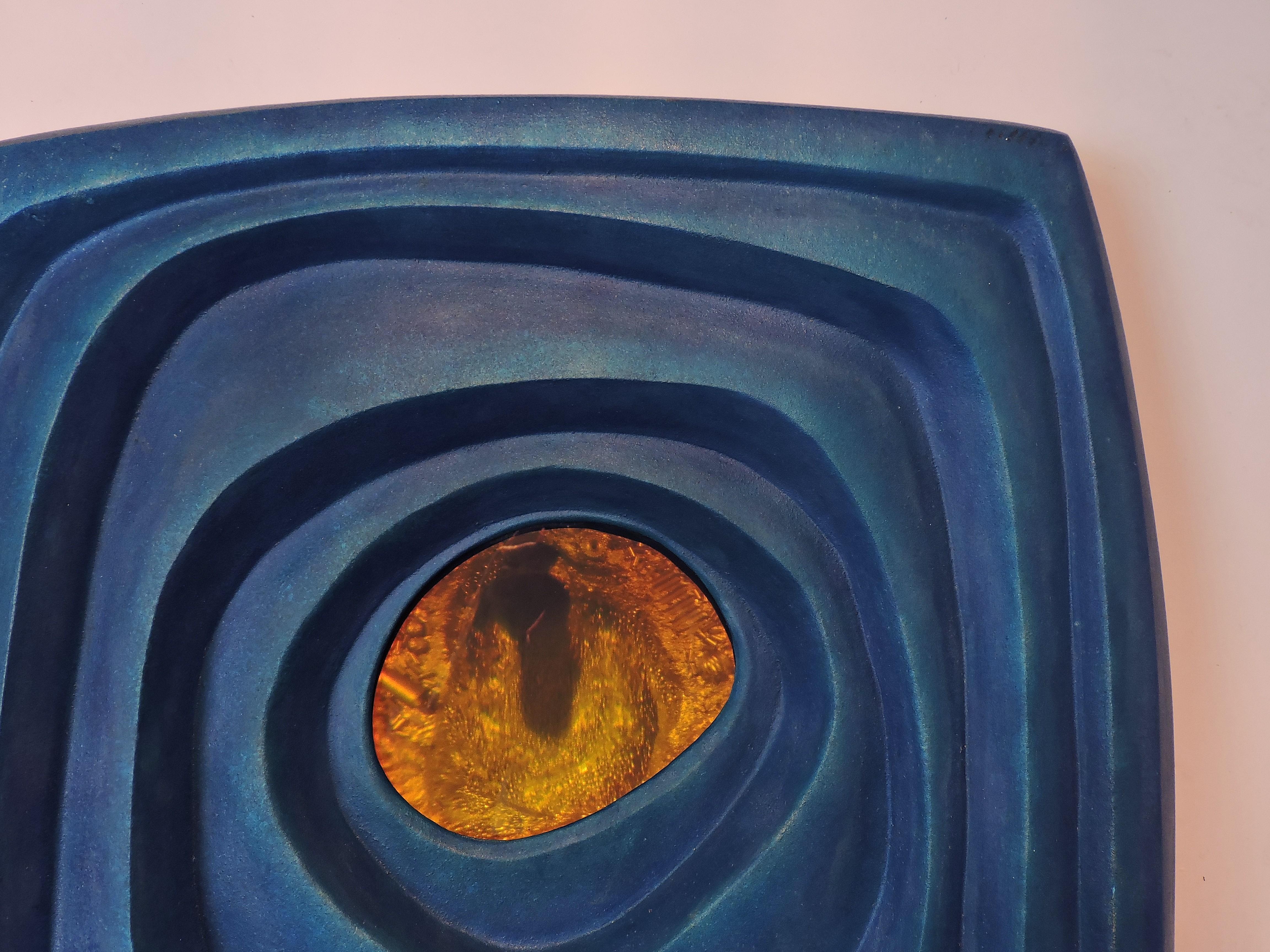 American Abstract Modern Modernist Aluminum Holography Wall Sculpture, Interior Spaces 1 For Sale