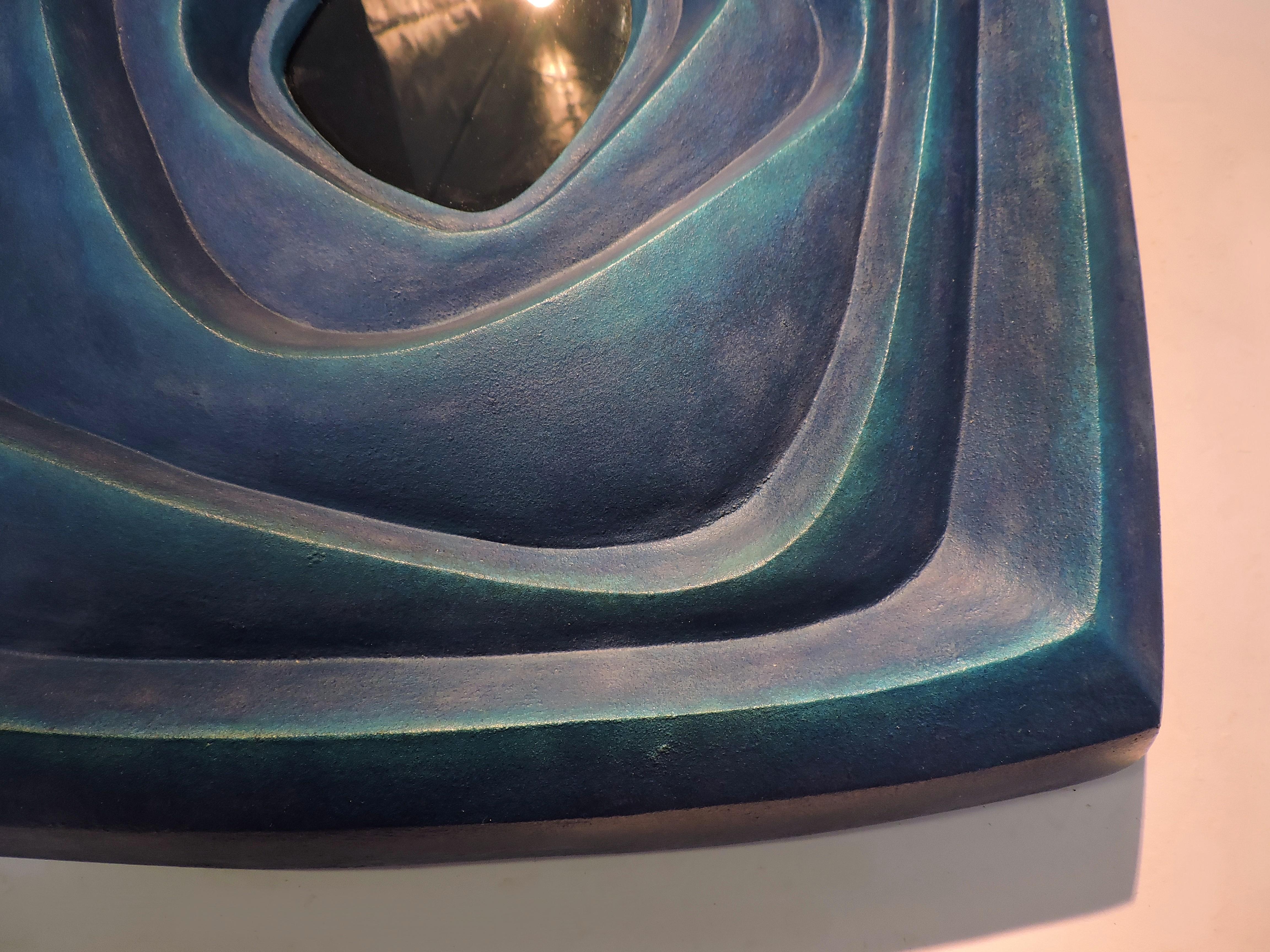 Abstract Modern Modernist Aluminum Holography Wall Sculpture, Interior Spaces 2 In Good Condition For Sale In Chesterfield, NJ