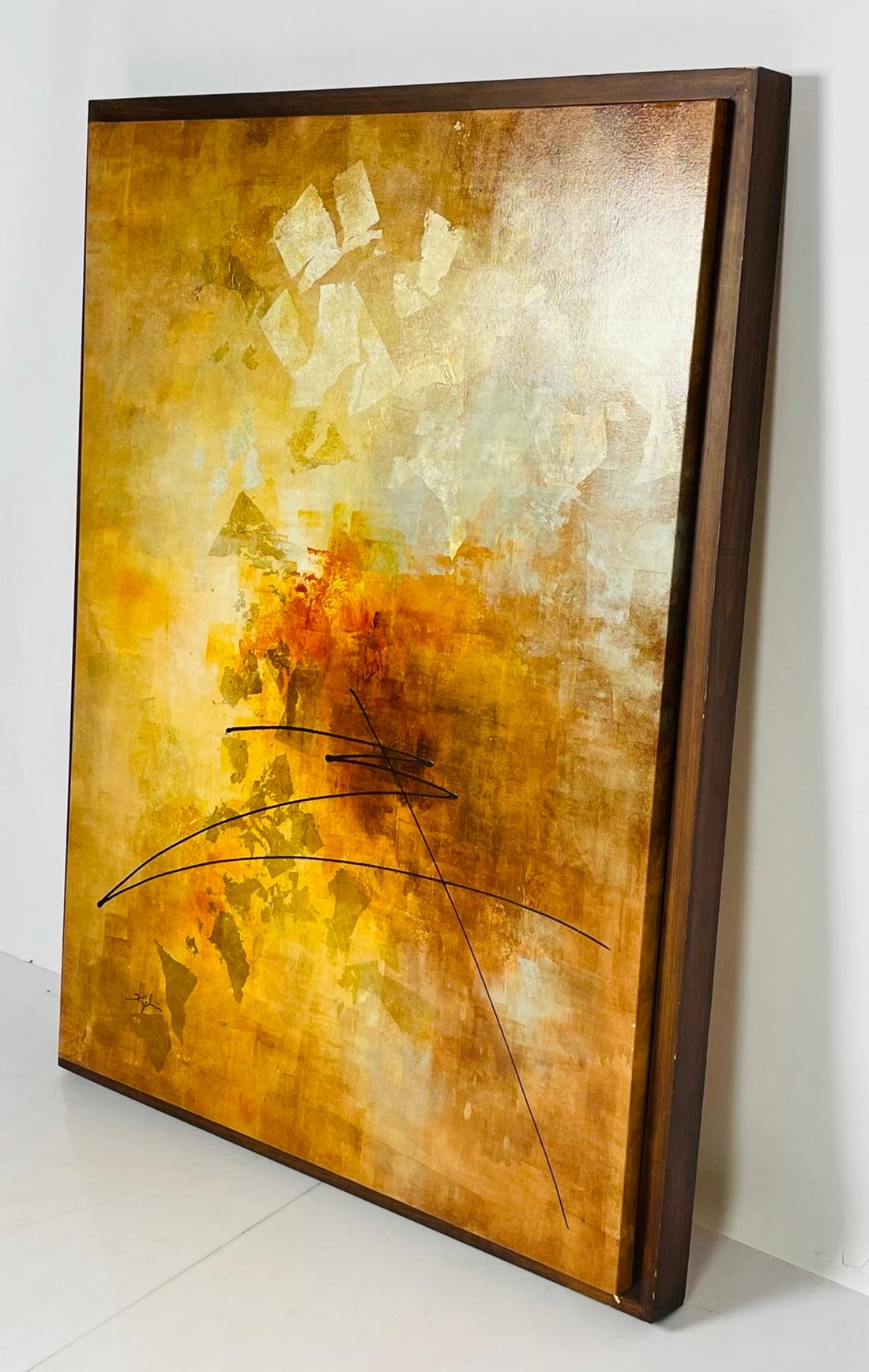 tableau peinture huile abstrait moderne