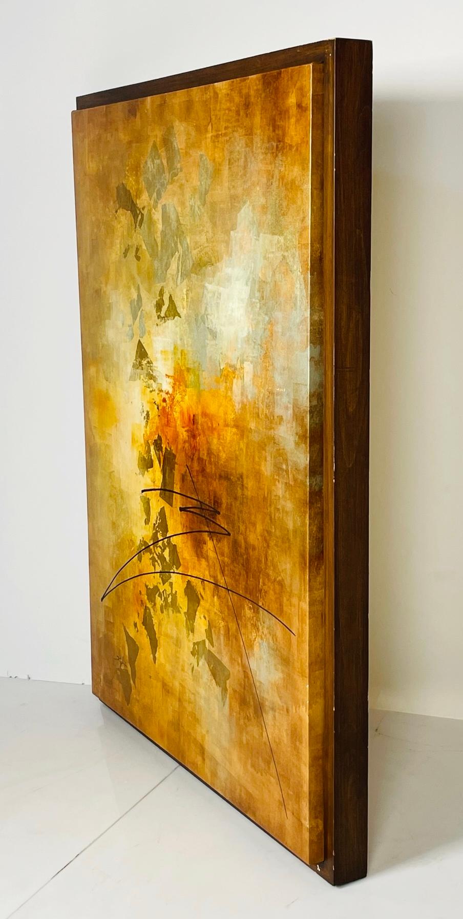Abstraktes modernes Gemälde, Öl auf Leinwand, signiert (21. Jahrhundert und zeitgenössisch) im Angebot