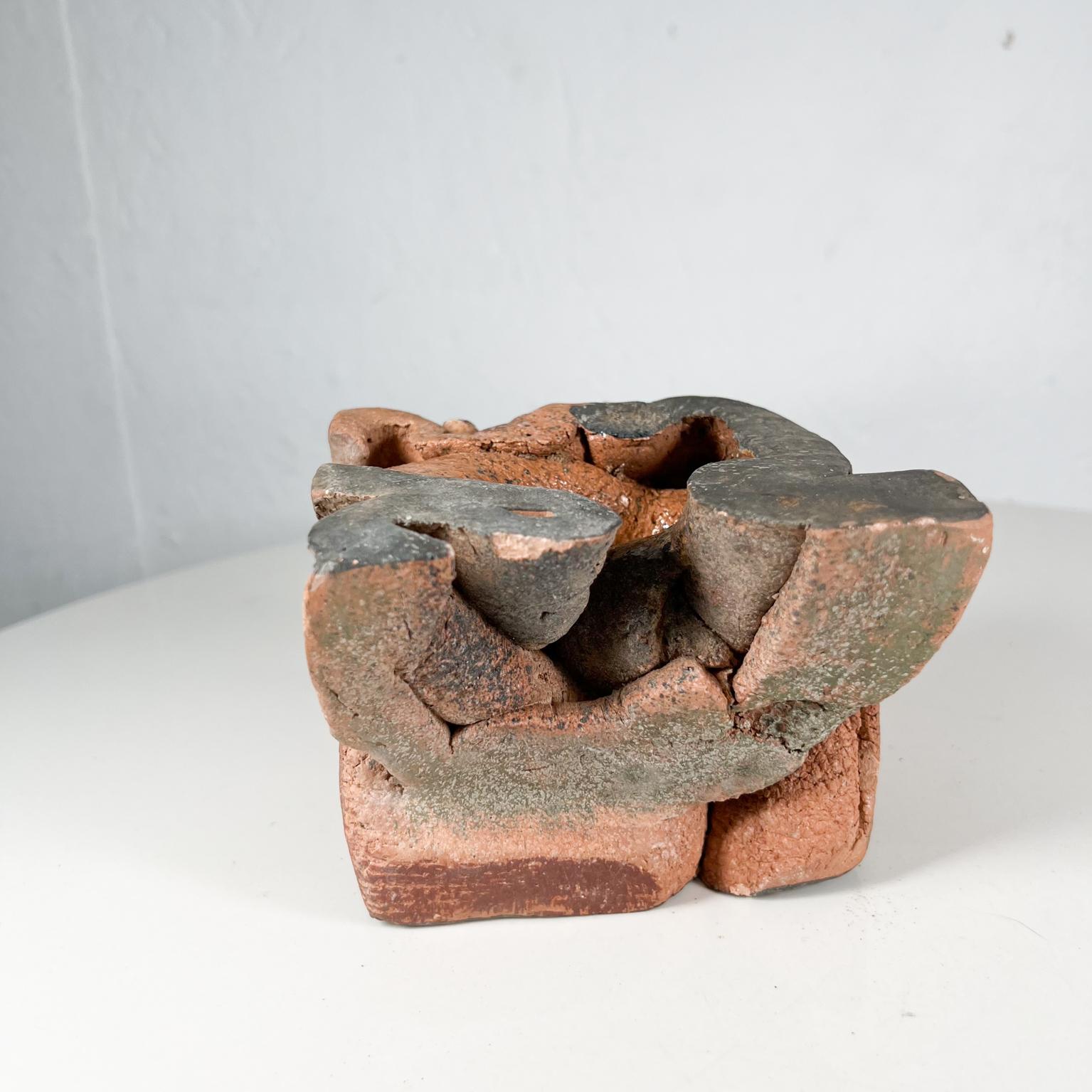 Late 20th Century Abstract Modern Root Sculpture Vintage Pottery Art For Sale