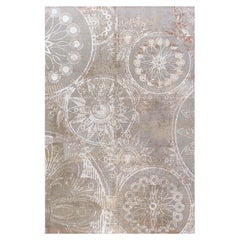 Abstract Modern Rug in Banana Silk & Wool by Doris Leslie Blau