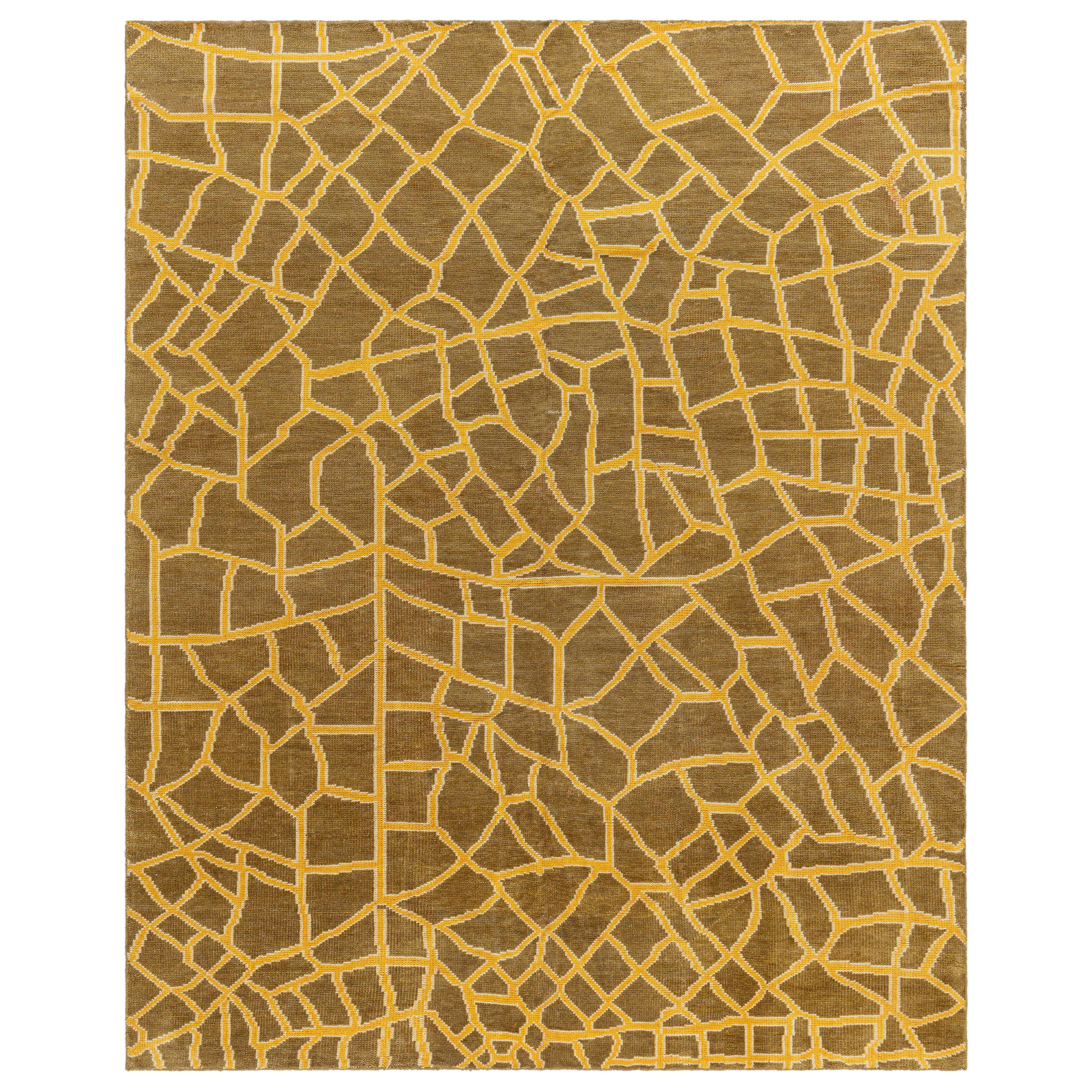 Abstract Modern “Skin” Rug – A Primal Pattern Reimagined, by Doris Leslie Blau For Sale