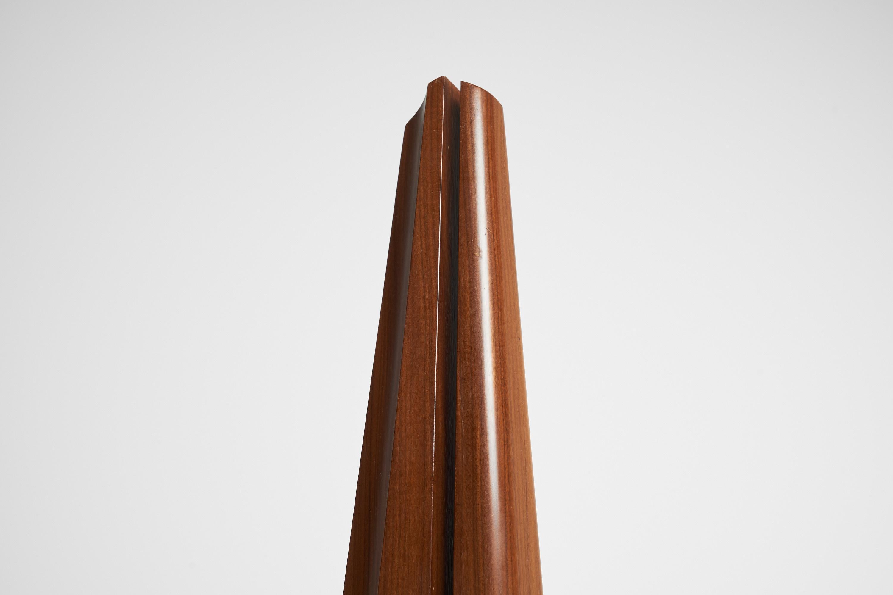 Mid-20th Century Abstract Modern Solid Teak Sculpture France 1960