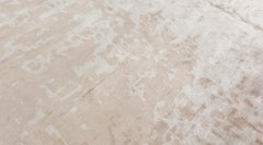Abstract Modern Tan Silk Rug "Penumbra" Designed By Brett Beldock