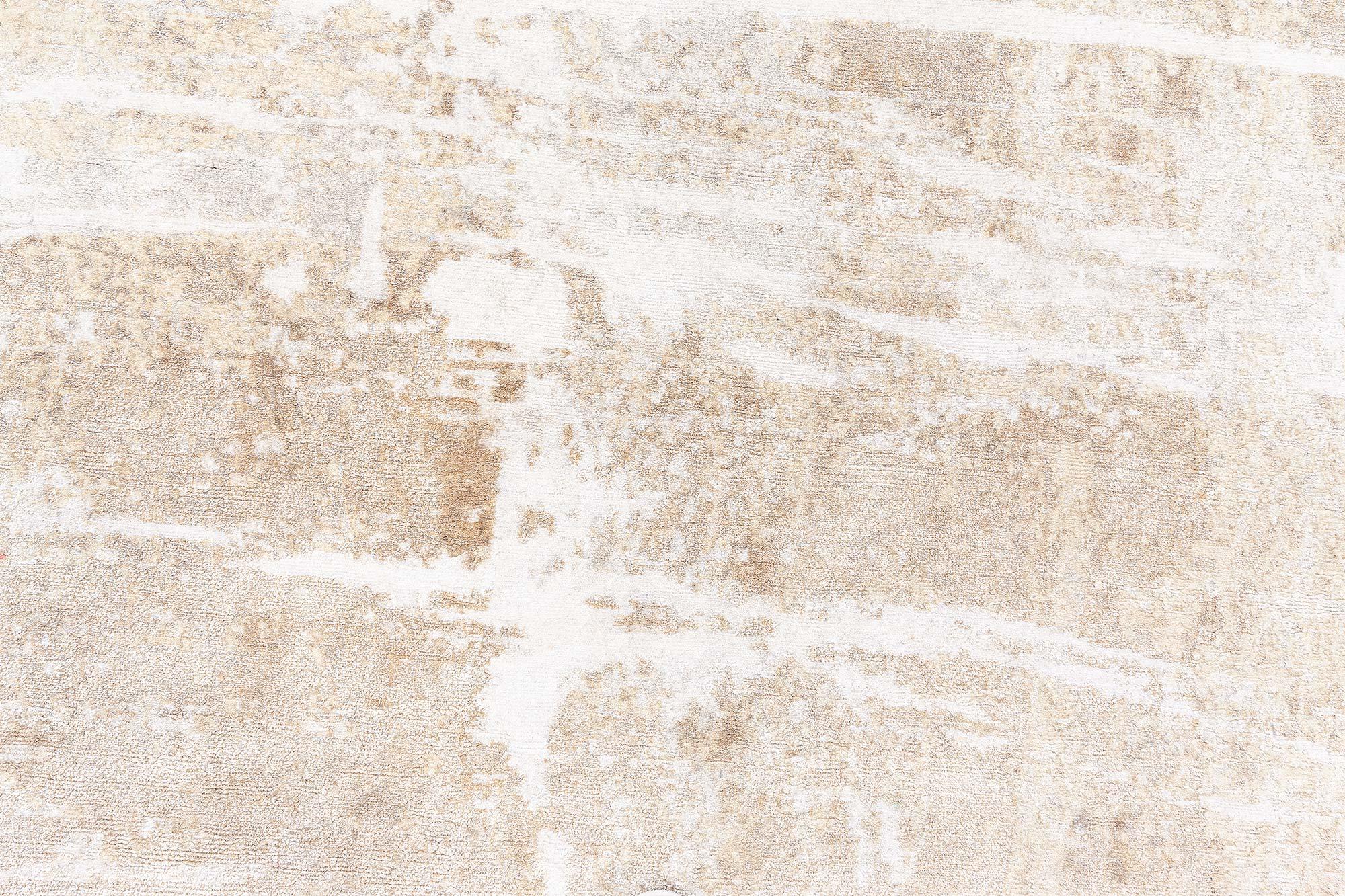 Abstrakter moderner tibetischer Teppich aus Seide und Wolle - 