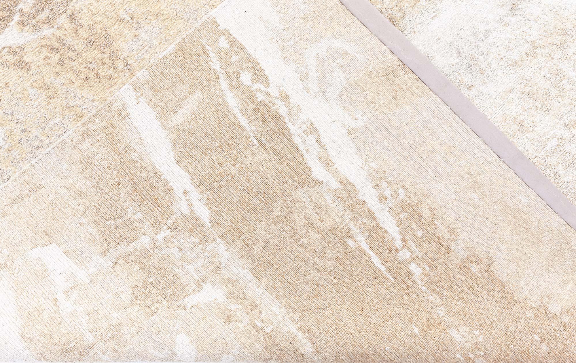 Abstrakter moderner tibetischer Teppich aus Seide und Wolle - 