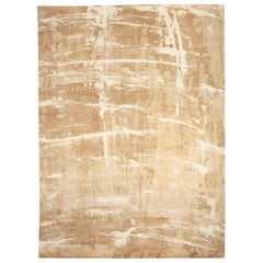 Abstract Modern Tibetan Rug in Silk and Wool – “Desert” by Doris Leslie Blau