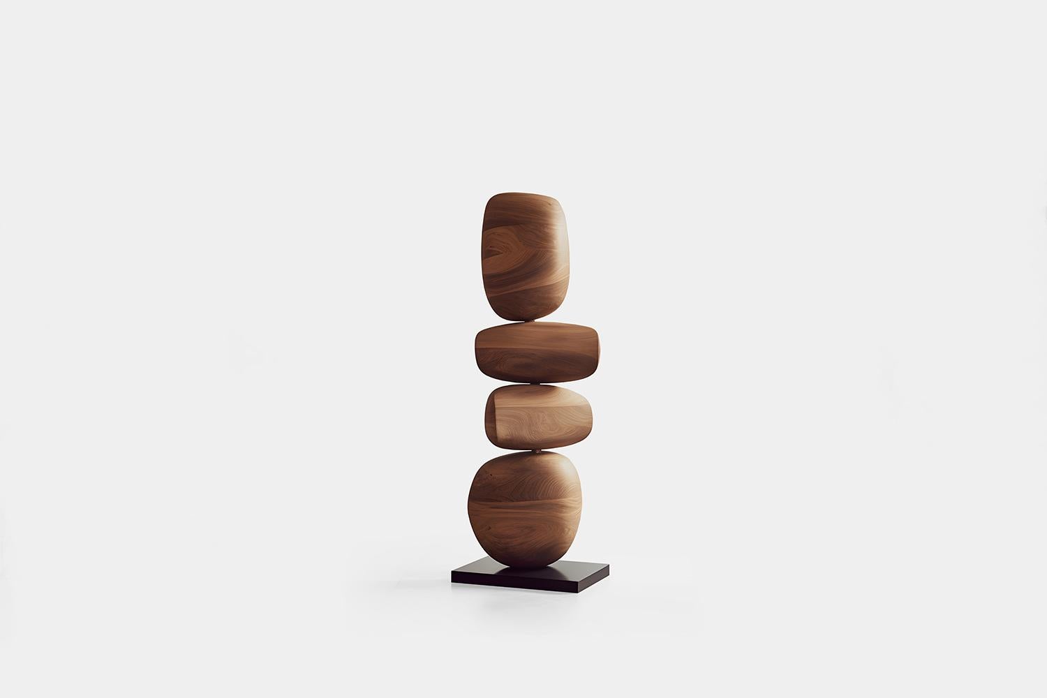 Mexican Standing Serenity Wood Totem Still Stand No11 by NONO, A Joel Escalona Design For Sale