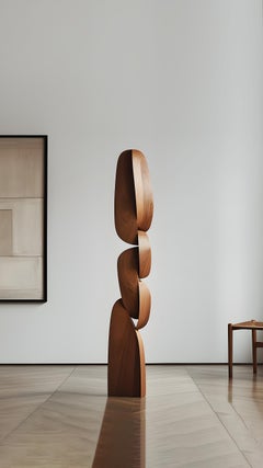 Tranquil Oak Standing Sculpture Still Stand No12: Artistry by Joel Escalona