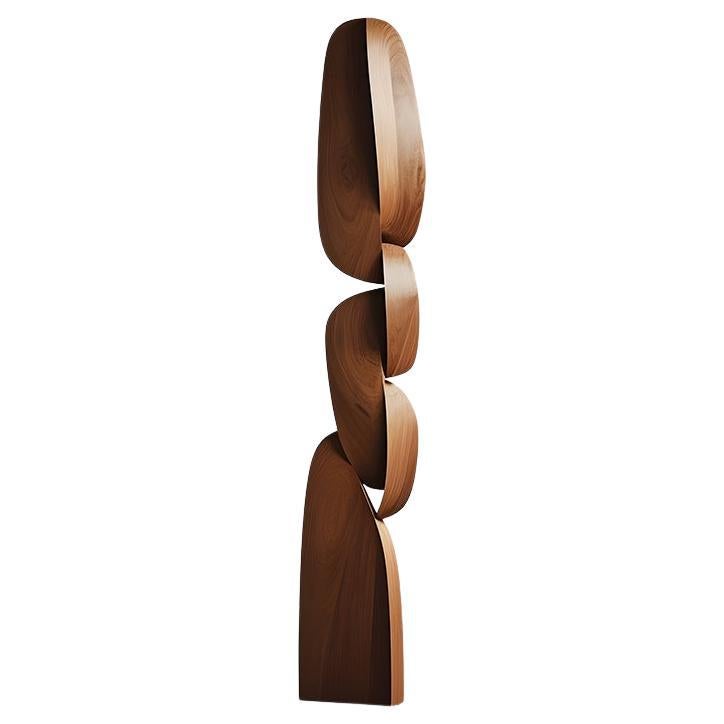 Tranquil Oak Standing Sculpture Still Stand No12: Artistry by Joel Escalona For Sale
