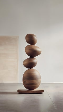 Still Stand No13: Escultura tótem alta de madera de NONO, Escalona Design