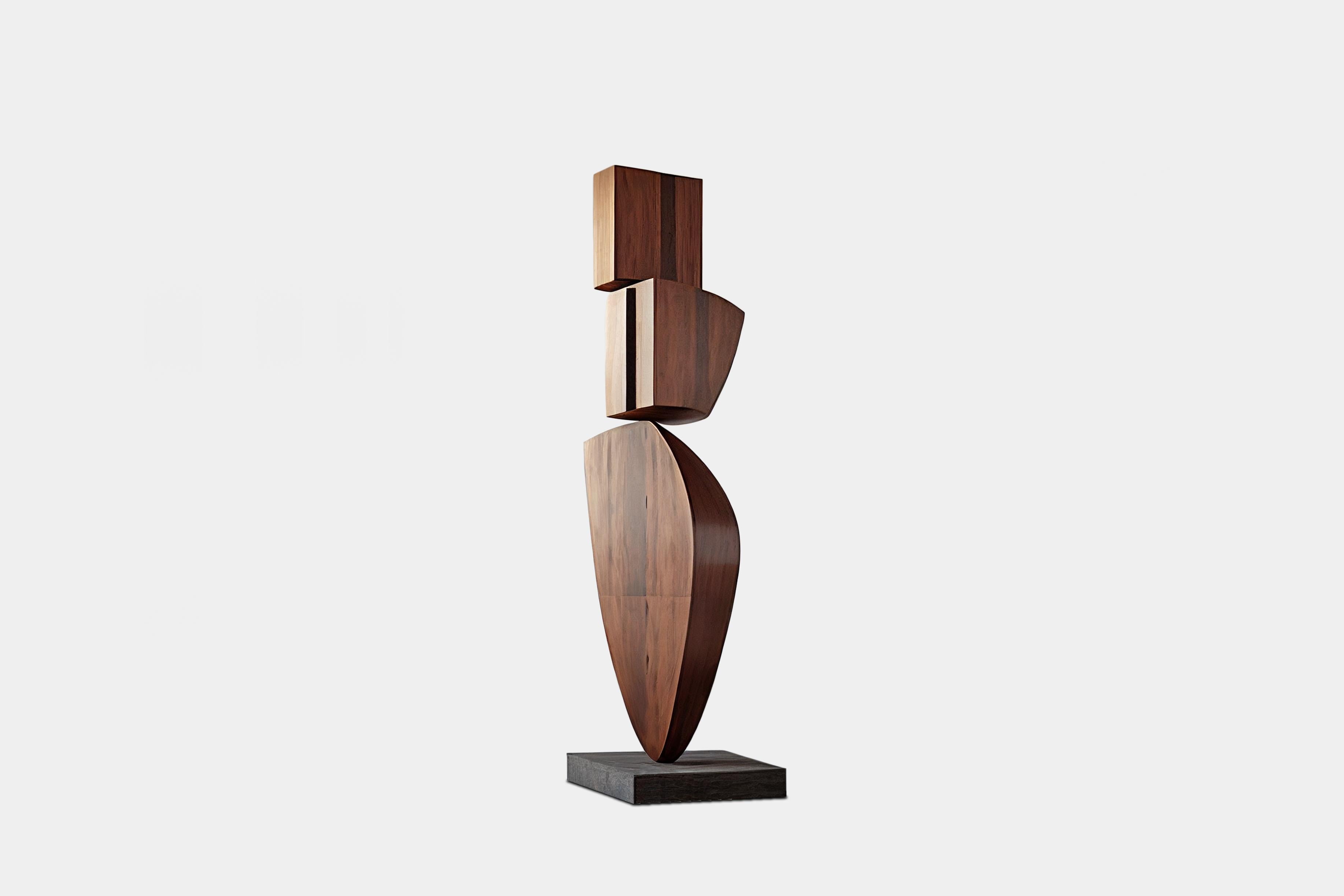 Minimalismo Scultura in legno di Totem in piedi, Still Stand No3 di Joel Escalona in vendita