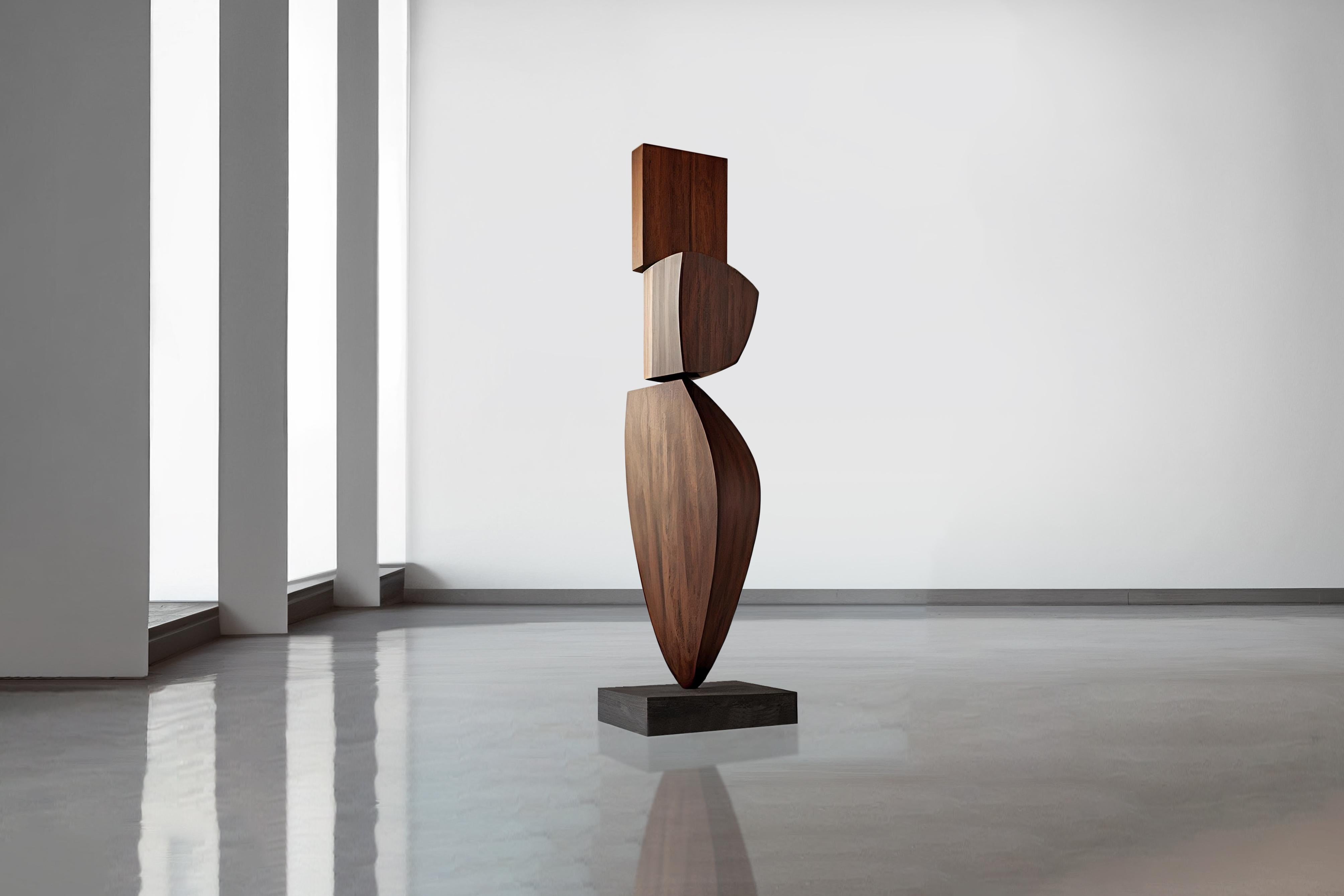 Messicano Scultura in legno di Totem in piedi, Still Stand No3 di Joel Escalona in vendita