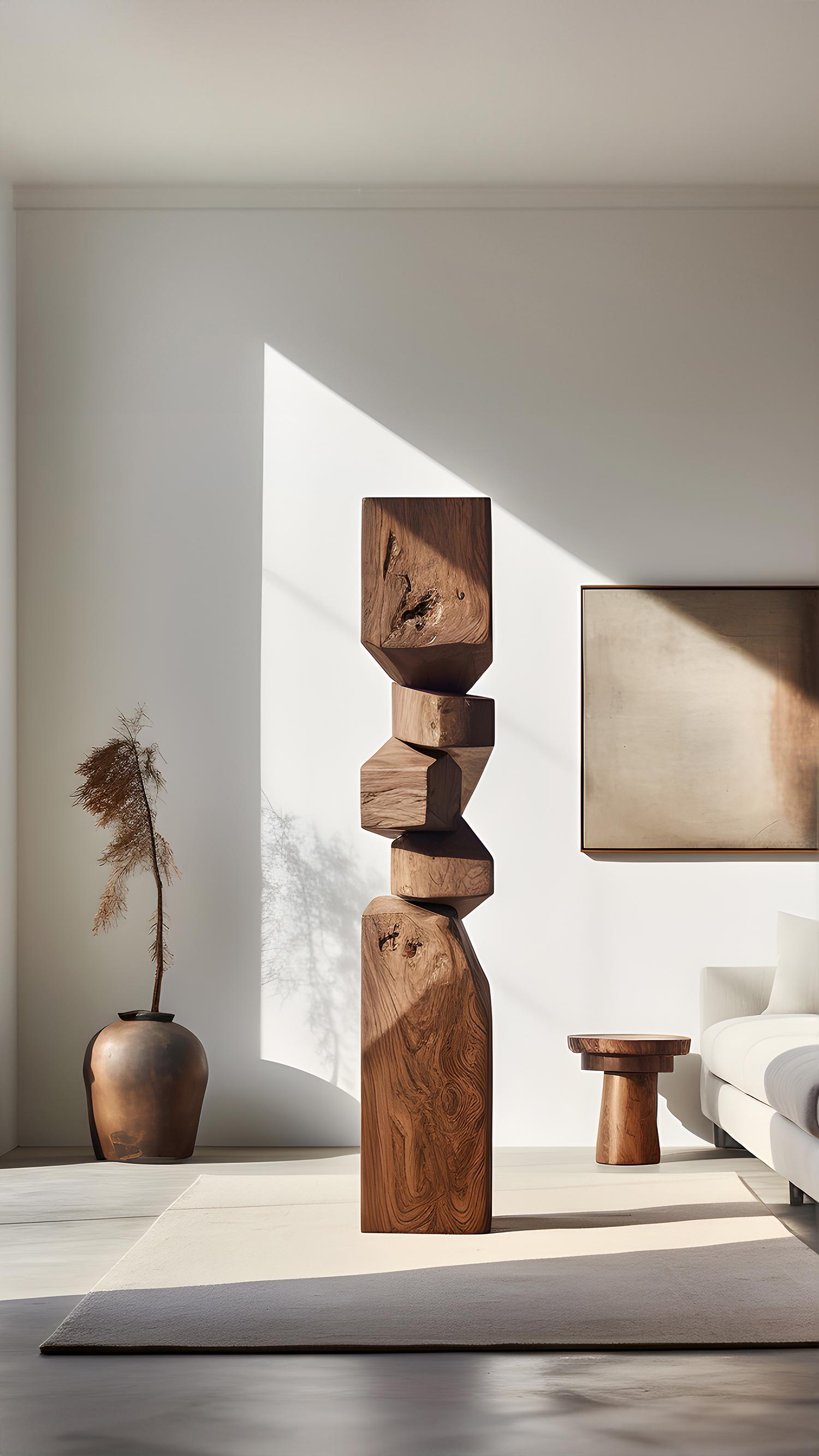 Mid-Century Modern Still Stand No32: Graceful Walnut Standing Sculpture, Escalona Crafted For Sale