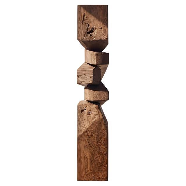 Still Stand No32: Graceful Walnut Standing Sculpture, Escalona Crafted For Sale