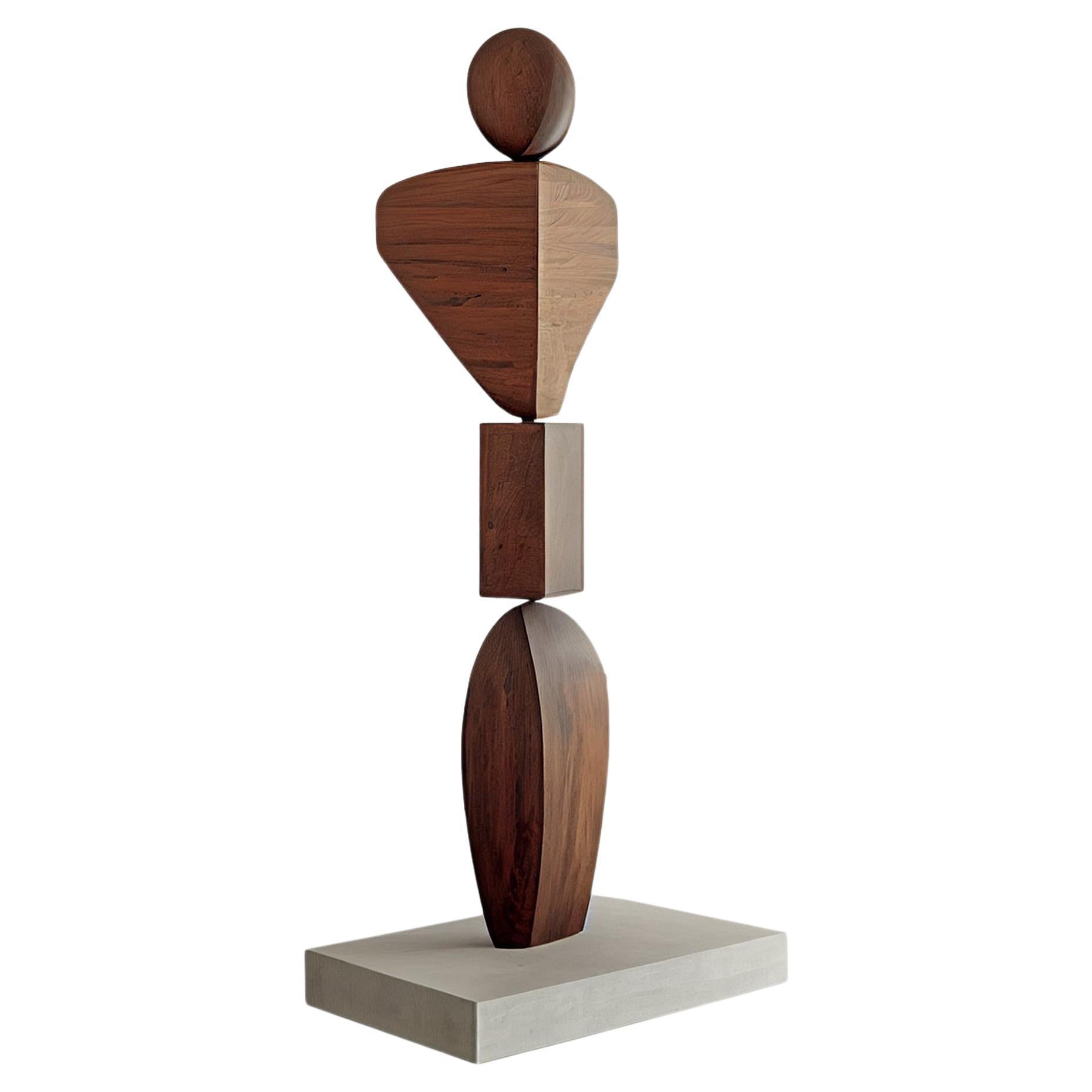 Sculpture moderne abstraite en bois, support continu n° 7 de Joel Escalona 