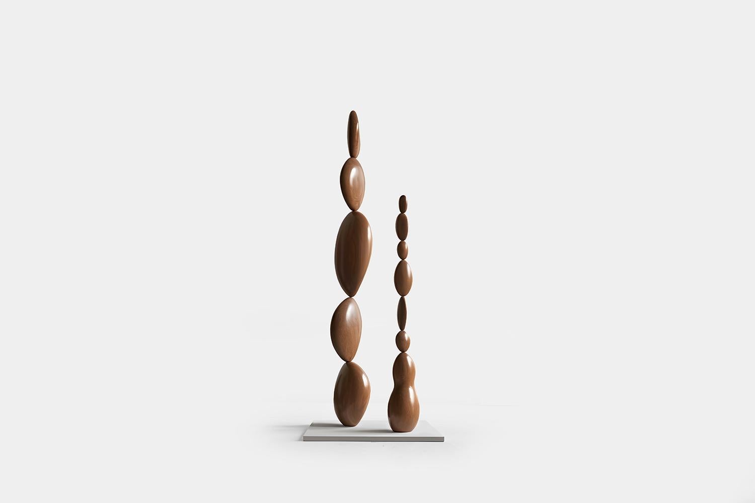 Mexican Wood Standing Totem Still Stand No9 by NONO, A Joel Escalona Design For Sale