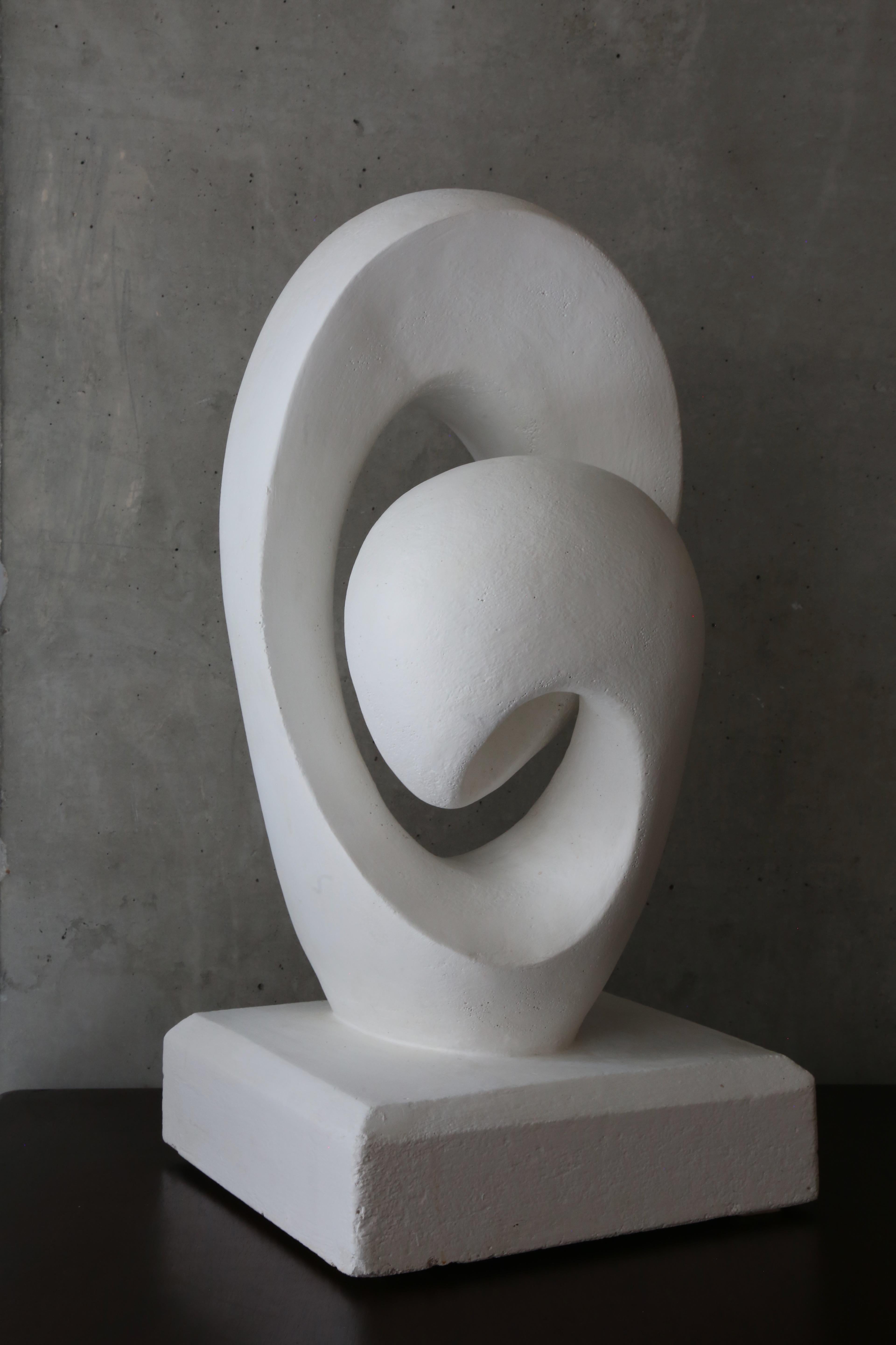 Abstract Modernist Biomorphic Plaster Sculpture. 2