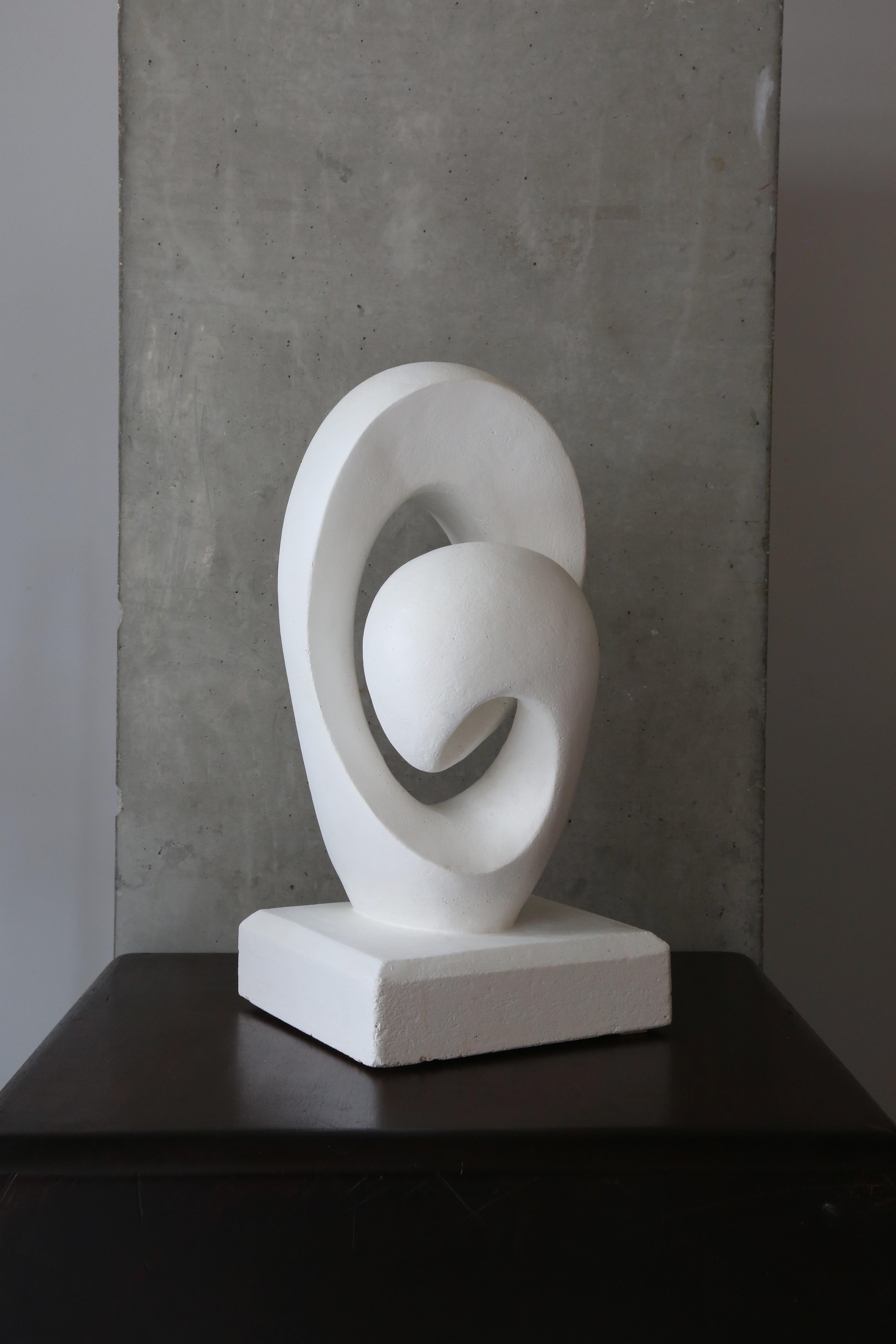 Late 20th Century Abstract Modernist Biomorphic Plaster Sculpture. For Sale