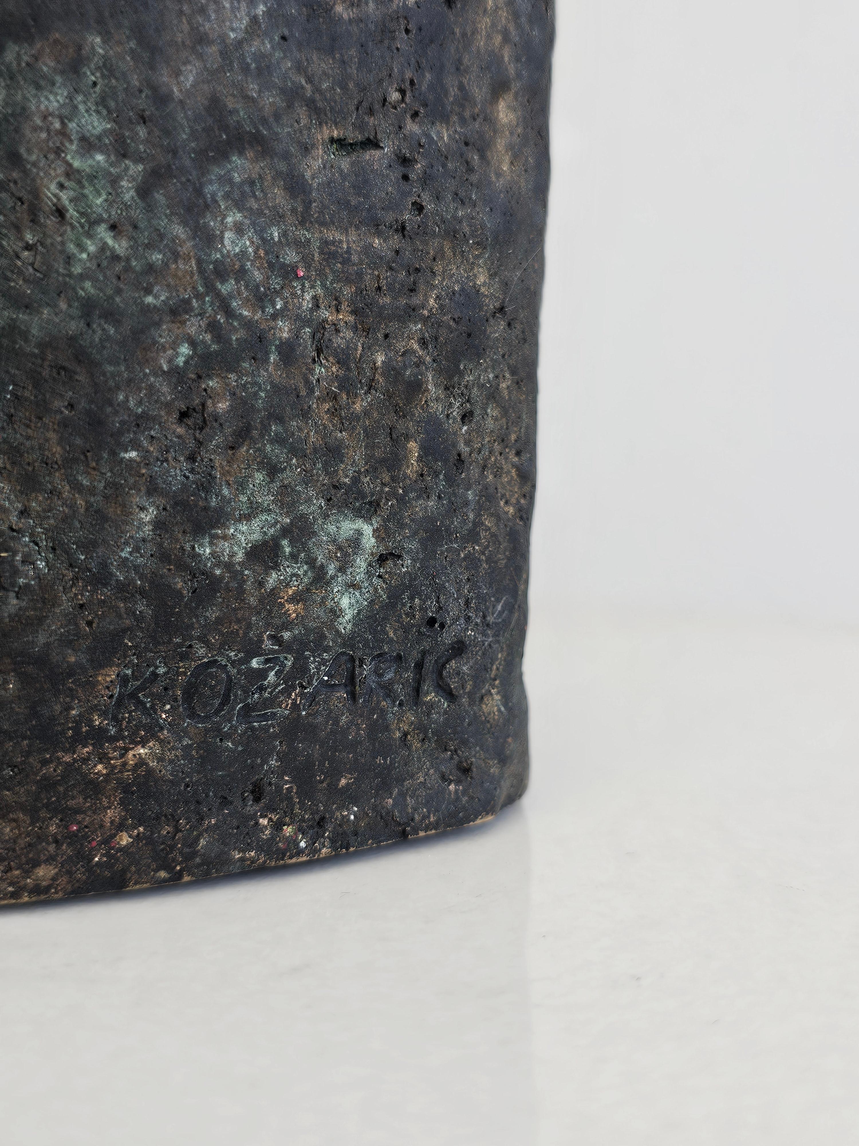 Abstract Modernist Bronze Sculpture by Ivan Kozaric, Yugoslavia 1960s For Sale 8