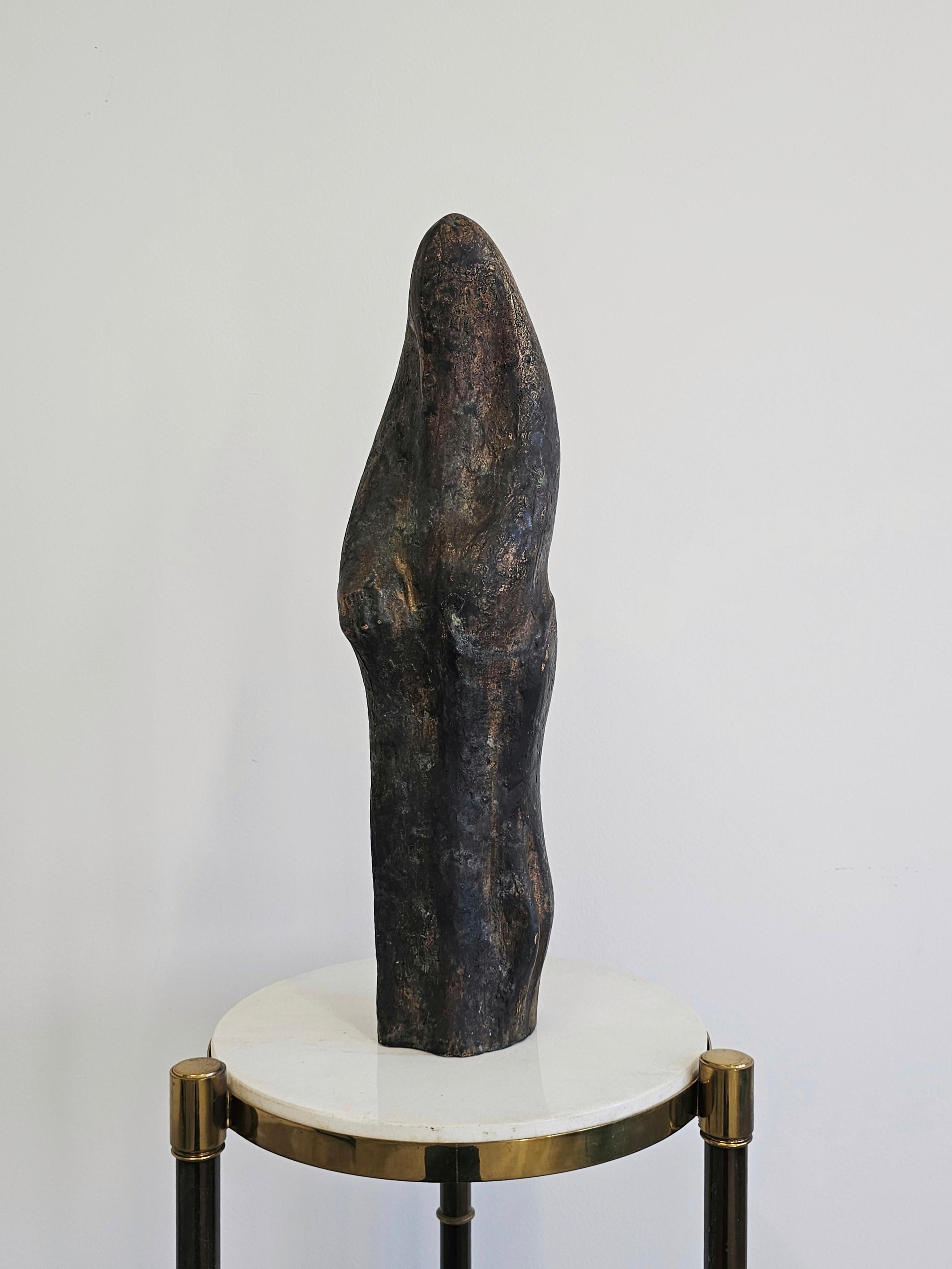 Croatian Abstract Modernist Bronze Sculpture by Ivan Kozaric, Yugoslavia 1960s For Sale